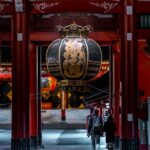 temple, japan, senso-ji, worship, religion, architecture, historic, landmark, city, night, tourists, pair, japan, japan, japan, japan, japan